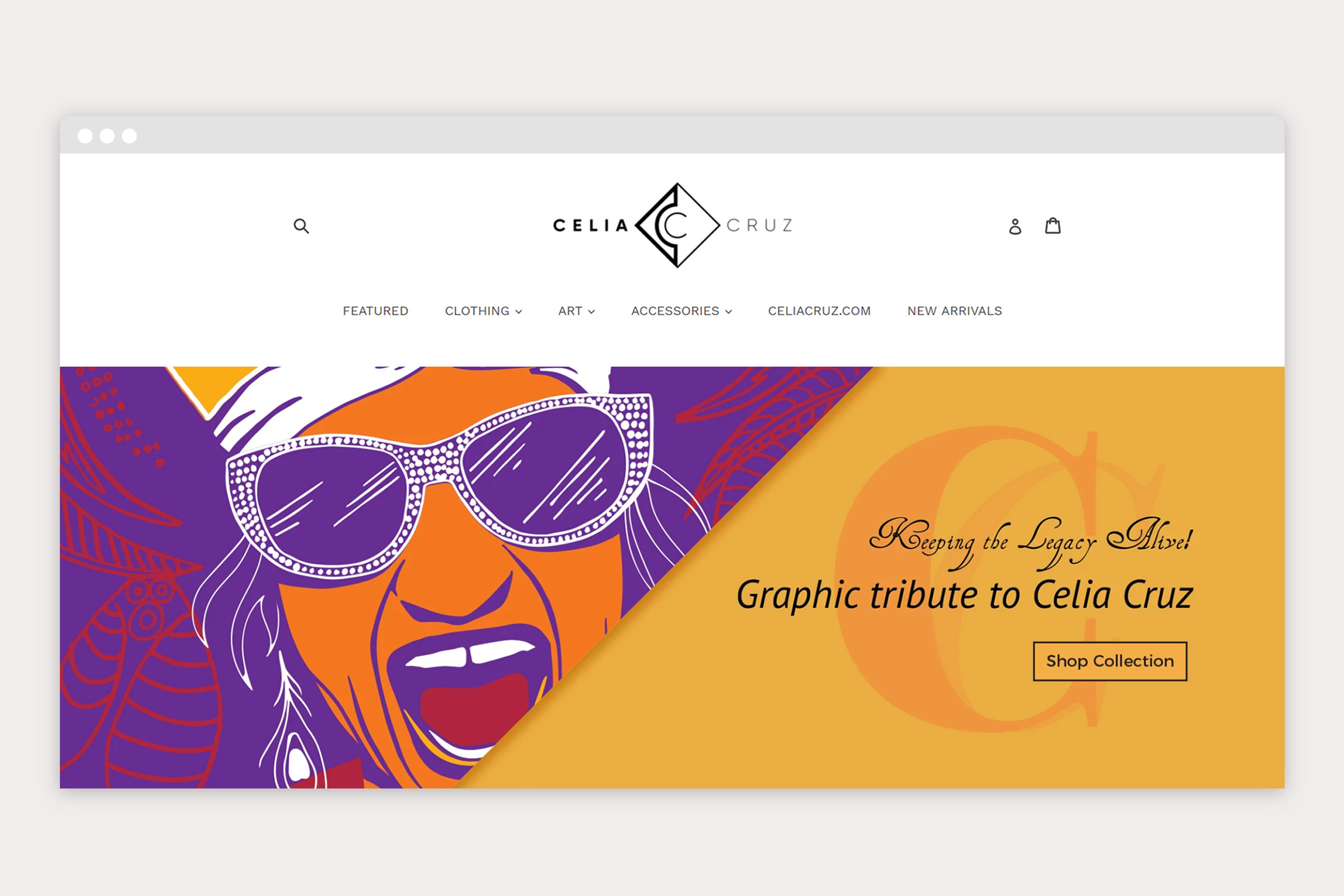 Celia Cruz Website - Store