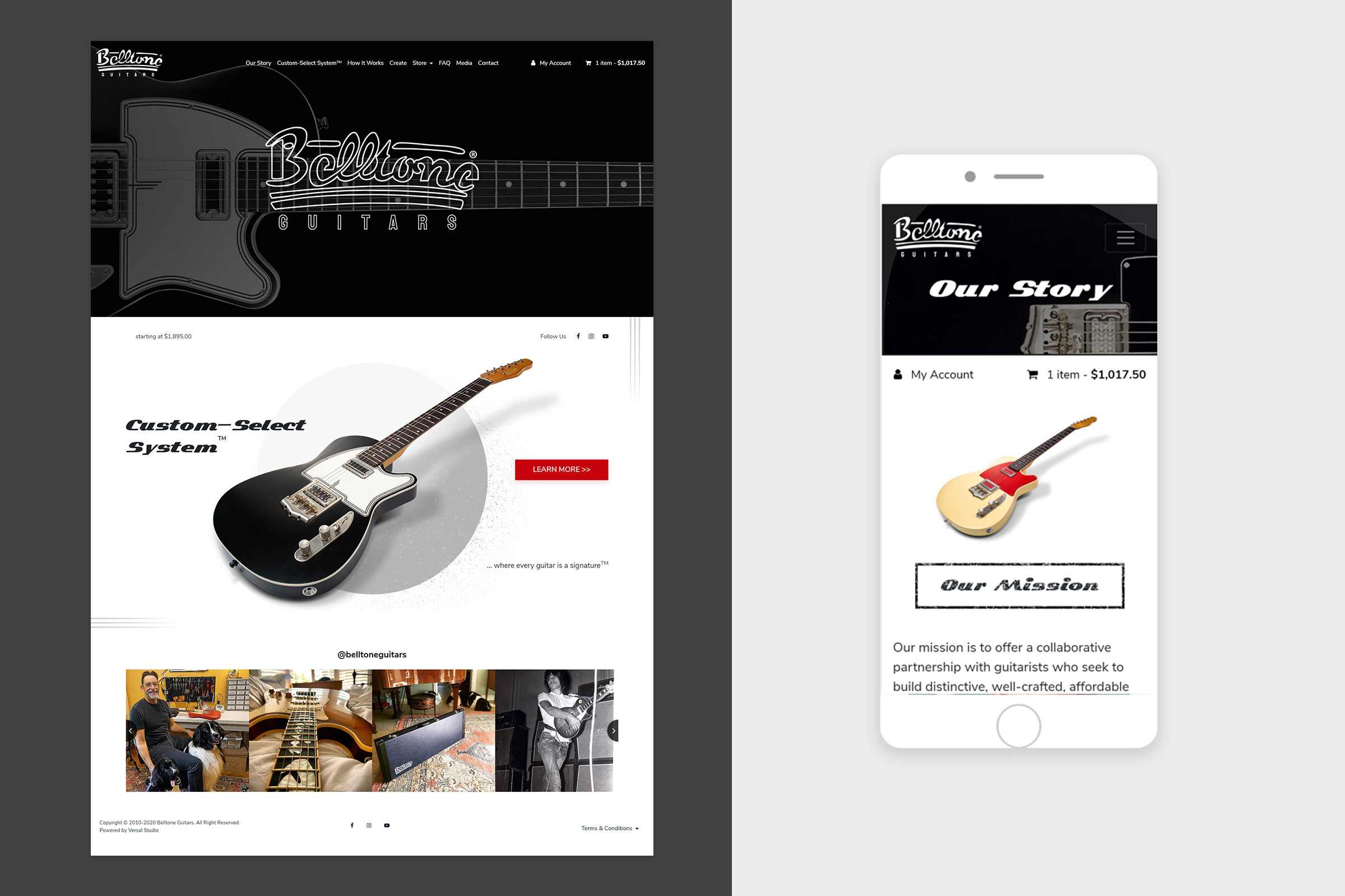 Belltone Guitars Website